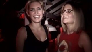 Sexy Lesbian Friends Rub Their Titties Together On a Party Video