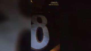 Slutty Milf Exposes Her Boobs and Booty On the Road In Night Video