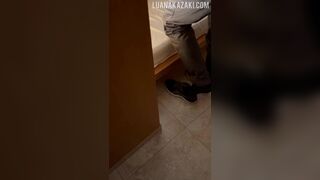 Luanakazaki Gets Huge Cumshot On Her Stomach After Getting Hands Tied and Blindfolded Video