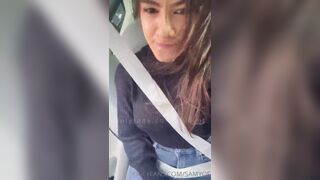 Samyof Pretty Sexy Girl Showing herself While On Car Onlyfans Video