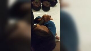 Lusty Ebony Doing a Blowjob On a BBC Video