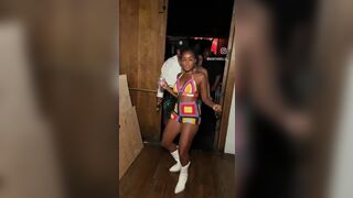 Sexy Dark SKinned Babe Dancing and Showing Off Video