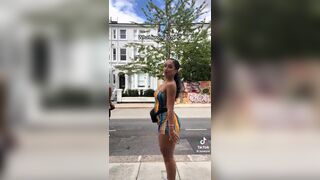 Jazmyni Sexy babe Showing her Tight Hot Figure In Public Tiktok Video