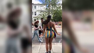 Jazmyni Sexy babe Showing her Tight Hot Figure In Public Tiktok Video