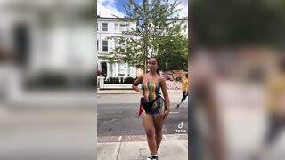 Jazmyni Sexy babe Showing her Tight Hot Figure In Public Tiktok Video
