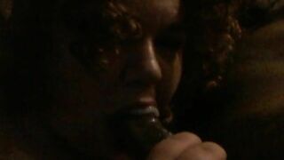 Fat Slutty Hoe Giving Head For a BBC In the Dark Video