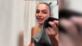 Hot Babe Showing Her Tits On Dressing Room Video