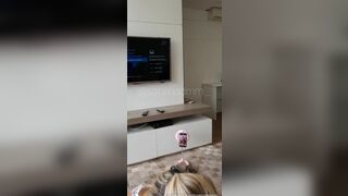 Sabrina DeMartine Nerdy Blonde Giving a Blowjob Video