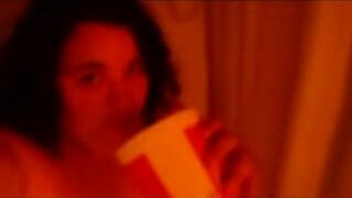 Fat Bitch Drinking Her Own Piss Video