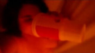 Fat Bitch Drinking Her Own Piss Video