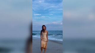 Hot Girl Wearing Sexy Dress On The Beach Video