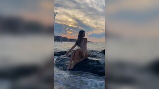 Hot Girl Wearing Sexy Dress On The Beach Video