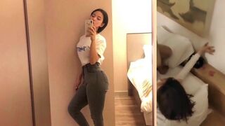 Short Hairy Horny Asian Gym Slut Getting Fucked In A Threesome Cam Video