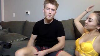 Cute Asian Sucking a Big Cock Passionately on a Webcam Live Video