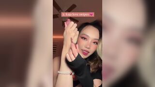 Hot Sexy Asian Babe Showing Off Her Makeup Set Video