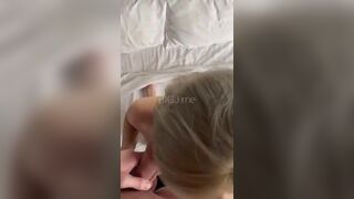 Blonde Asian Teen Sucking A Big Cock Hard And Gets Fuck On The Bed Cam Video