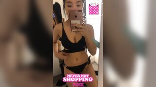 Cute Asian Girl Filming Her Sexy Body Wearing Hot Bikini Mirror Cam Video
