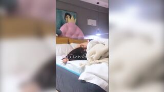 Gorgeous Asian Girl Friend With Awesome Big Tits Gets Hardcore Fuck By Her Boy Friend On The Bed Cam Video