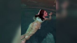 Cute Asian Babe Swimming With Wearing A Bikini Video