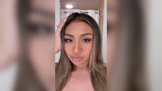 Nasty Asian Chick Revealing Her Sexy Body Mirror Cam Video