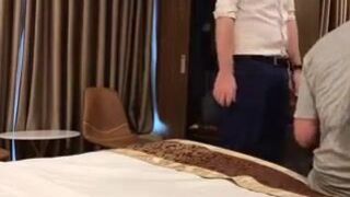 Cute Asian GF Kissing Her BF In A Hotel Room Video