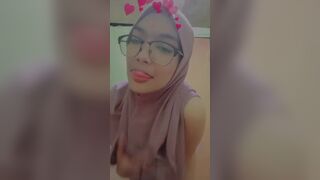 Cute Asian Nerdy Babe Rubbing Her Tits With Wearing A Bra Video