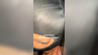 Strokexxx Masked Slut Sucking His Hard Fat Cock Passionately In the Dark Onlyfans Video