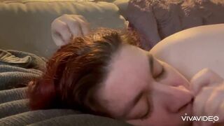 Redhead BBW Giving a Impressive Throating For Hard Cock Video