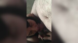 Old Milf Sucks Two Fat Dicks Video