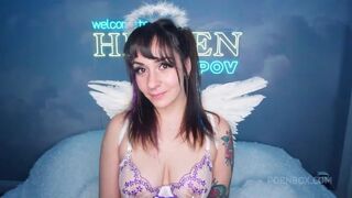 Heavenpov Busty Girl In Seethrough Showing Herself Video