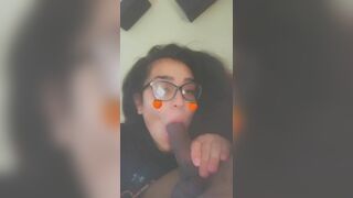 Girl In Glasses Sucking a BBC Video