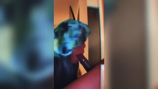 Horny Black Girl Giving Head For a BBC Video