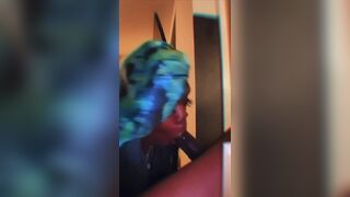 Horny Black Girl Giving Head For a BBC Video