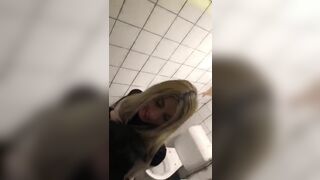 Horny Lesbians Making Out In the Bathroom While On Party Spycam Video