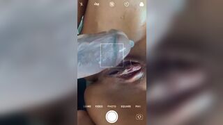 Slutty Hoe Showing Her Wet Fucked Pussy Video