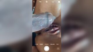 Slutty Hoe Showing Her Wet Fucked Pussy Video