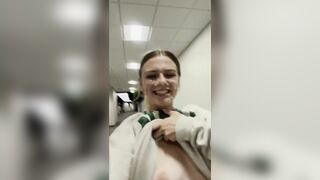 Cute Sexy Girl SHowing Her Boobs and Cum Filled Face Video