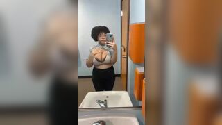 Hot Ebony Babe Shows Her Huge Boobs Video