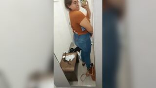 Slutty Chubby Girl Flashing Her Boobs On Mirror Video