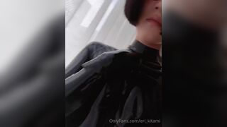 Eri Kitami Asian in Tight Latex Rubs Her Boobs on Cam Onlyfans Video