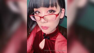 Eri Kitami Sexy Asian in Red Dress Showing Off Onlyfans Video