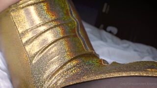 Eri Kitami Asian Cutie In a Gold Dress Showing Booty On Bed Onlyfans Video