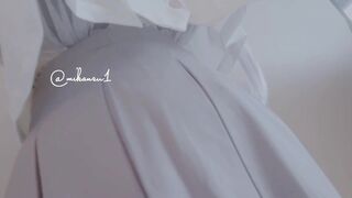 Asian Babe In a Short Skirt Showing her Boobs Video