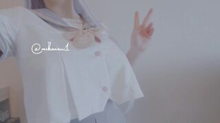 Asian Babe In a Short Skirt Showing her Boobs Video