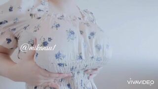 Mikansui Big Titty Asian teasing Boobs With Her Soft hands Video