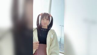 Lenfried Asian Cutie Showing Her Red Panties In a Public building Video