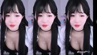 Han Jina Sexy Busty Asian In Tight Black Skirt Loves Dancing Afreecatv Video
