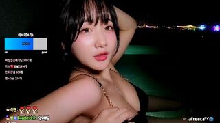 Han Jina Exposes her Curvy Booty and Hot Wet Boobs On a Pool Afreecatv Video