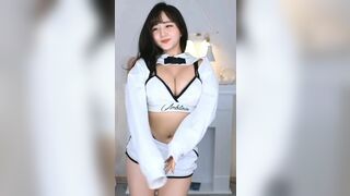 Han Jina Busty Asian Flashing her Juicy Big Tits Video