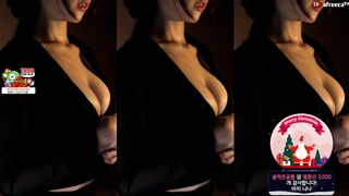 Unina Reveals her juicy Wet Big Boobs On Live Cam Afreecatv Video